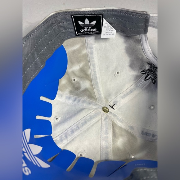 NWT Adidas Originals One Size Precurved Color Wash Tie-Dye Hat, Gray White. MEN - Picture 15 of 16